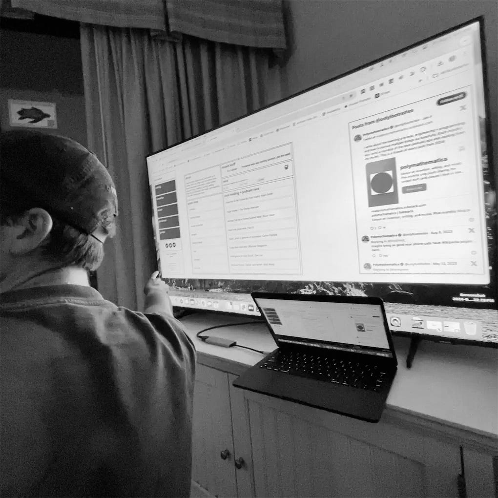 Showing my family my personal site in 2024